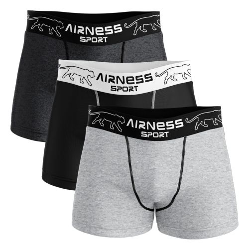 LOT DE 3 BOXERS SPORT BLACK & GREY