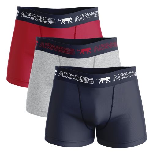 LOT DE 3 BOXERS NAVY BLUE & RED