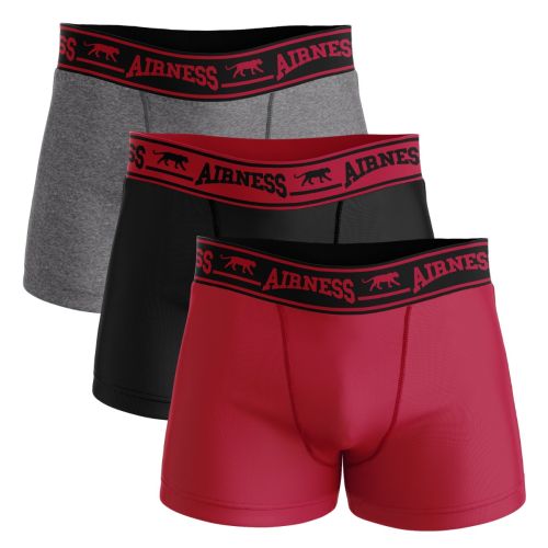 LOT DE 3 BOXERS GREY & RED