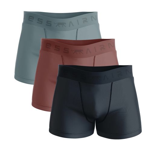 LOT DE 3 BOXERS PREDATOR BLEU BORDEAUX